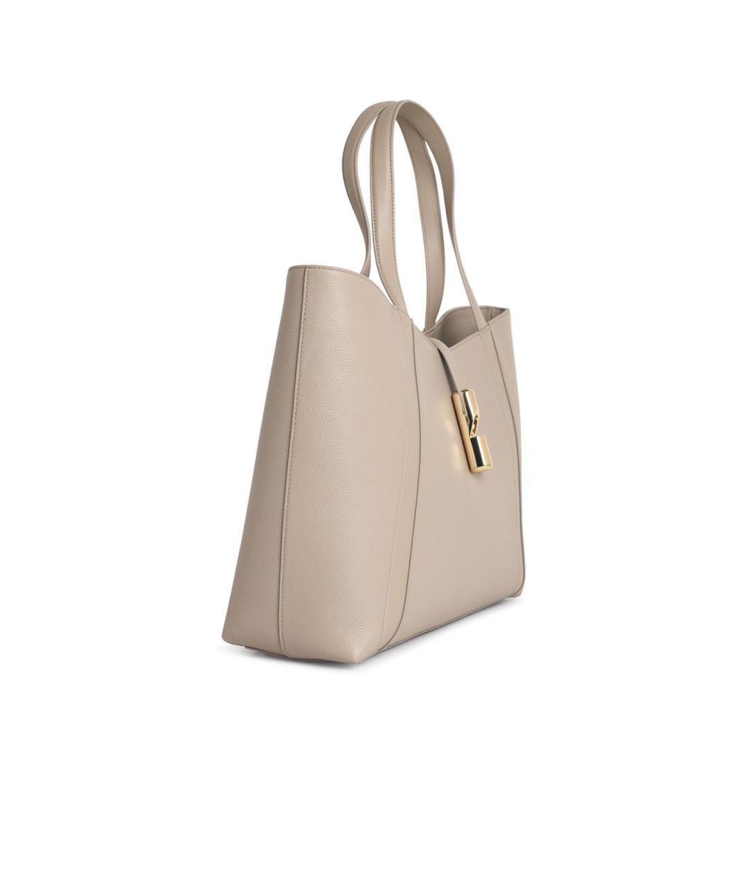 FURLA Серая кожаная сумка тоут, фото 2