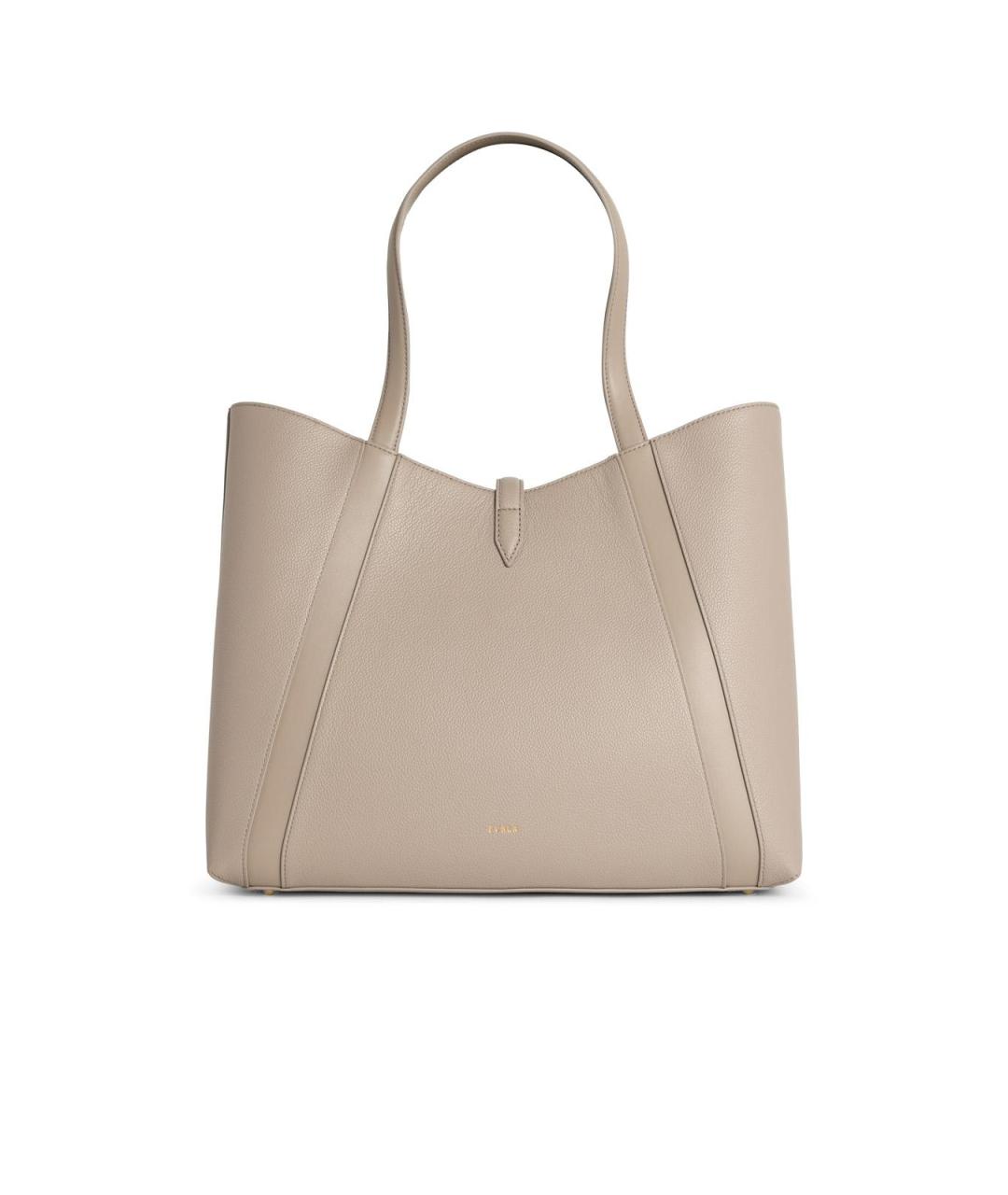 FURLA Серая кожаная сумка тоут, фото 3