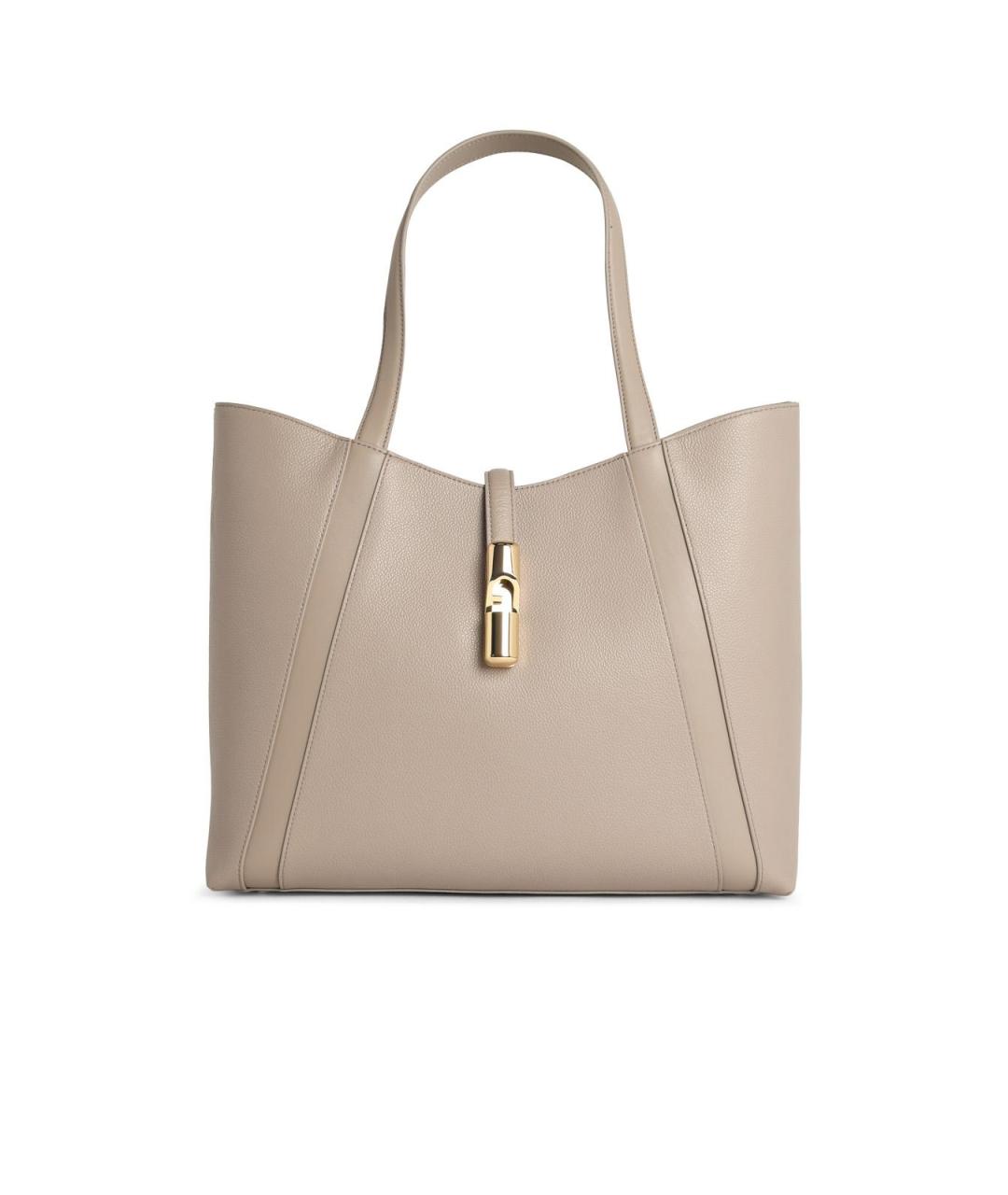 FURLA Серая кожаная сумка тоут, фото 1