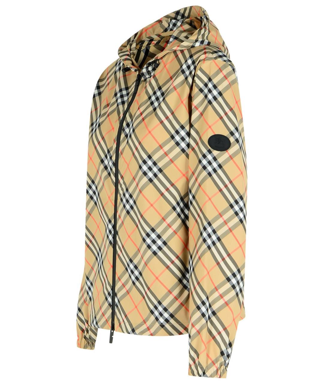 BURBERRY Бежевая полиэстеровая куртка, фото 2