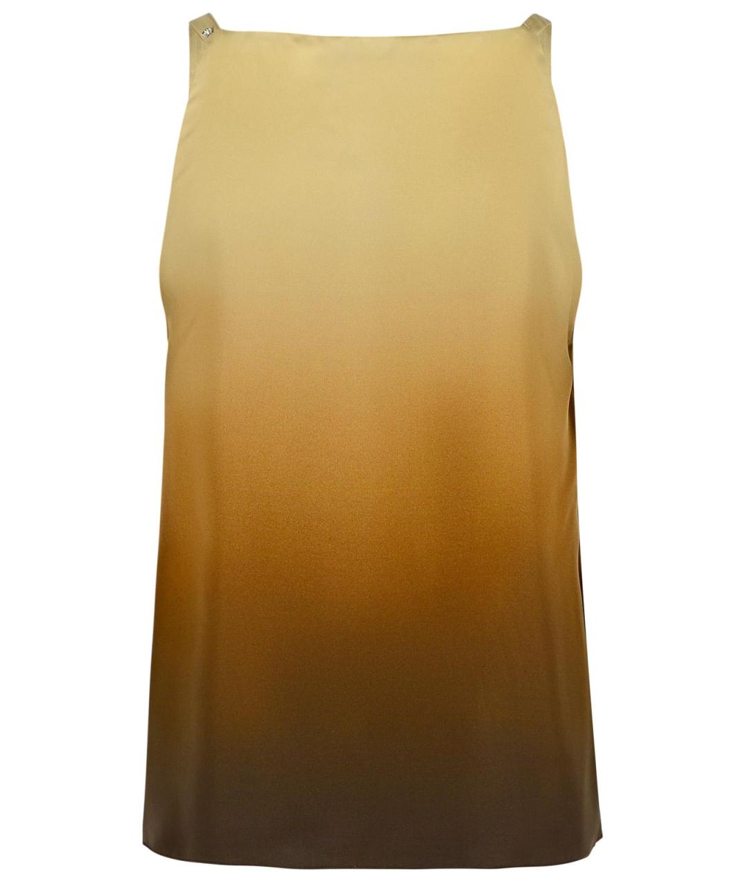 SPORTMAX Бежевая шелковая майка, фото 3