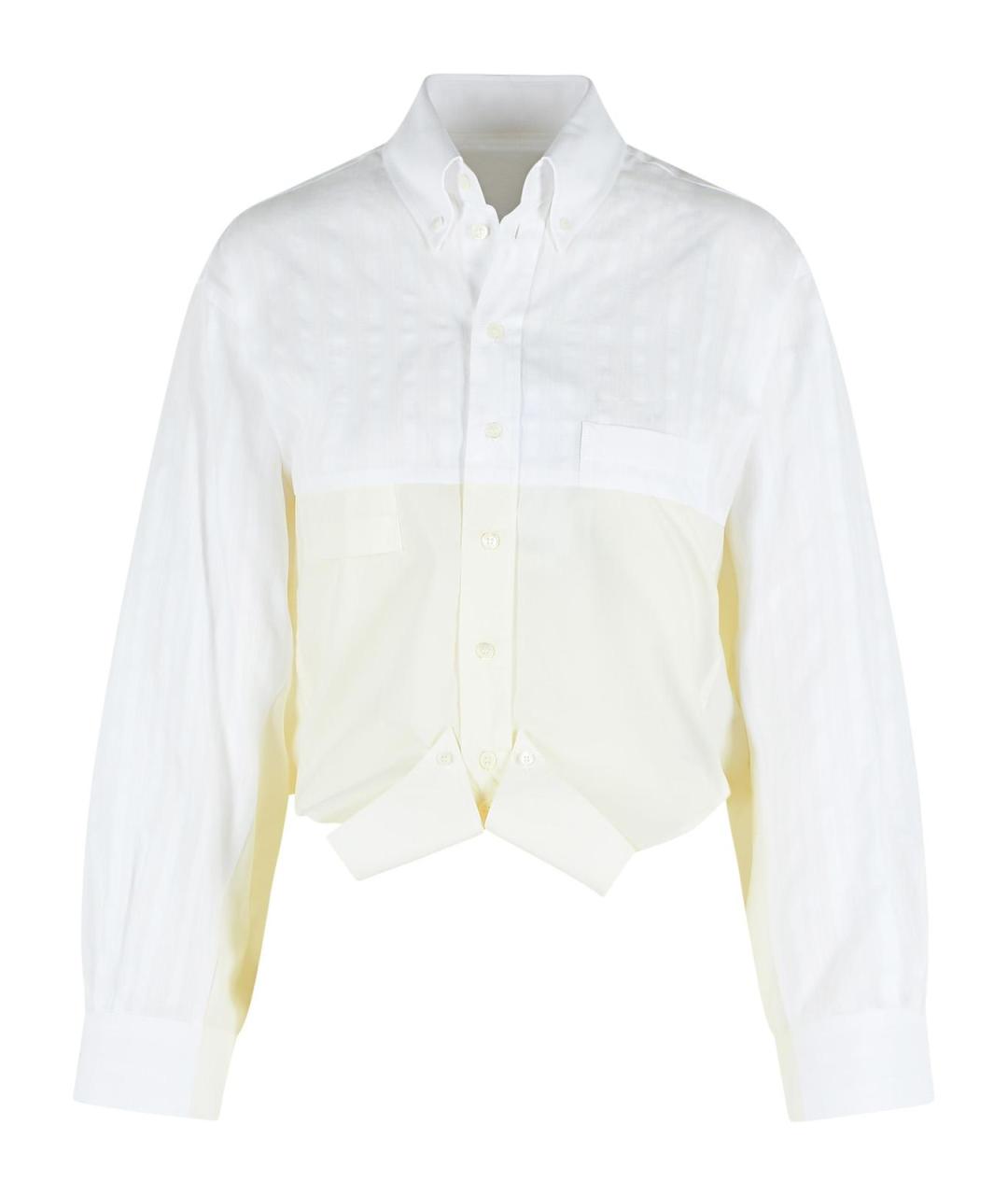 MM6 MAISON MARGIELA Белая хлопковая рубашка, фото 1