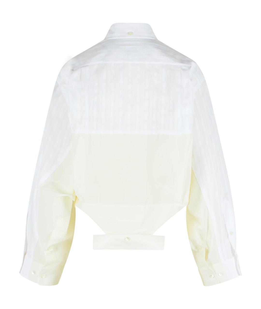 MM6 MAISON MARGIELA Белая хлопковая рубашка, фото 3