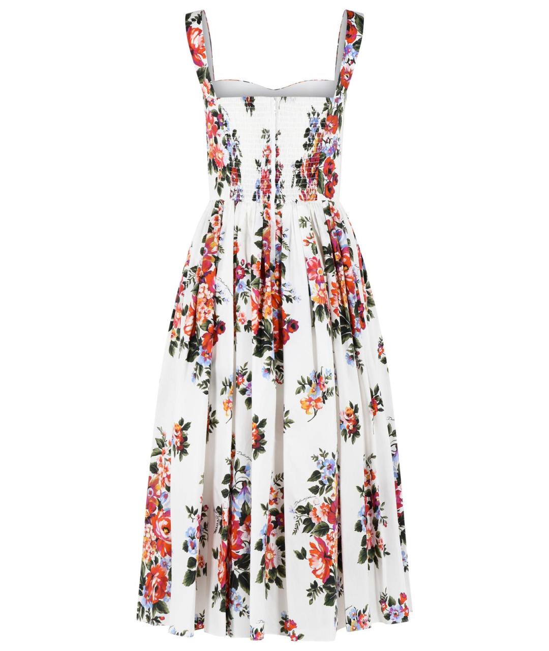 DOLCE&GABBANA Белый хлопковый сарафан, фото 3