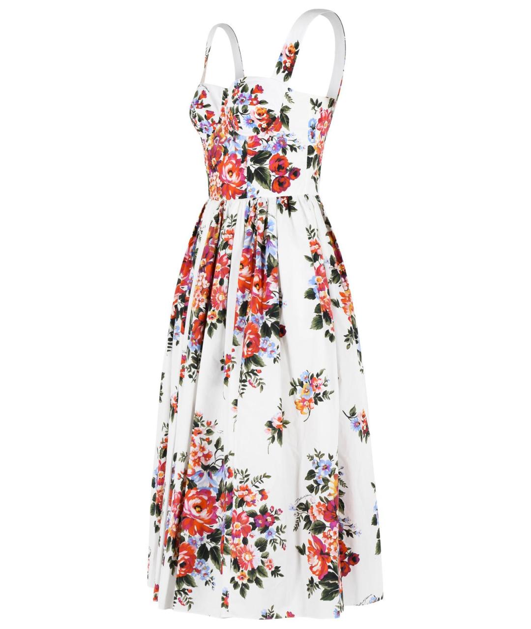 DOLCE&GABBANA Белый хлопковый сарафан, фото 2