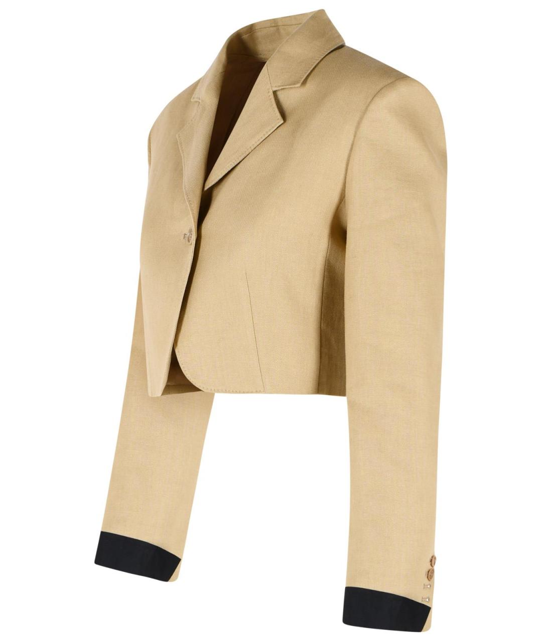 MAX MARA Бежевый жакет/пиджак, фото 2