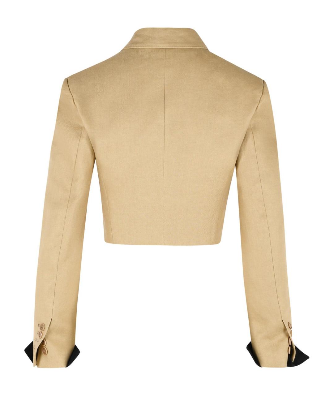 MAX MARA Бежевый жакет/пиджак, фото 3
