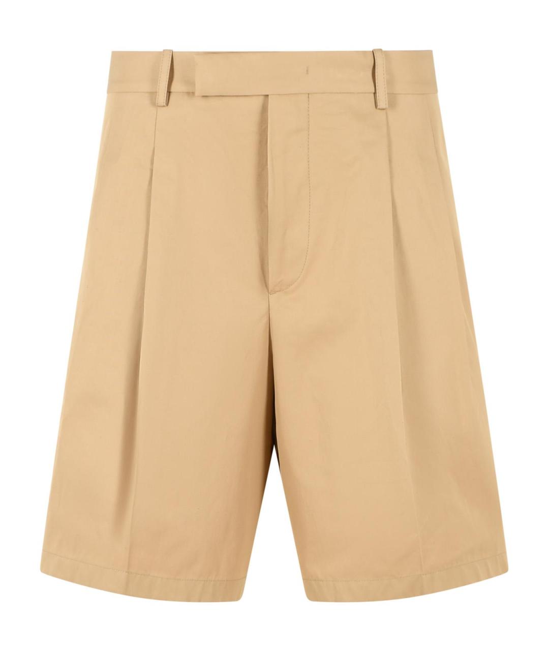 JIL SANDER Бежевые хлопковые шорты, фото 1