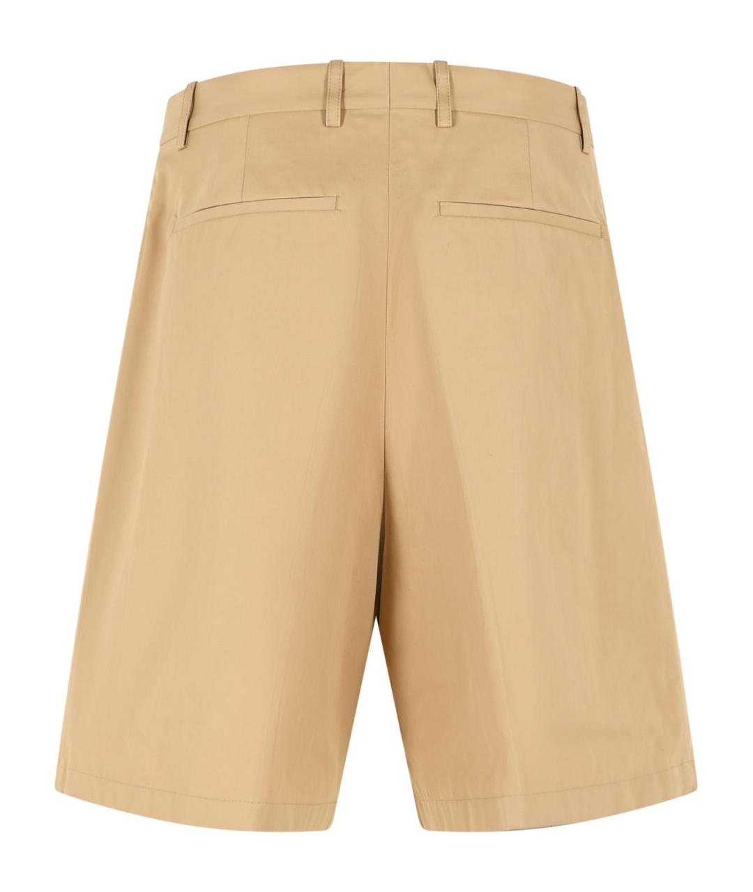 JIL SANDER Бежевые хлопковые шорты, фото 3