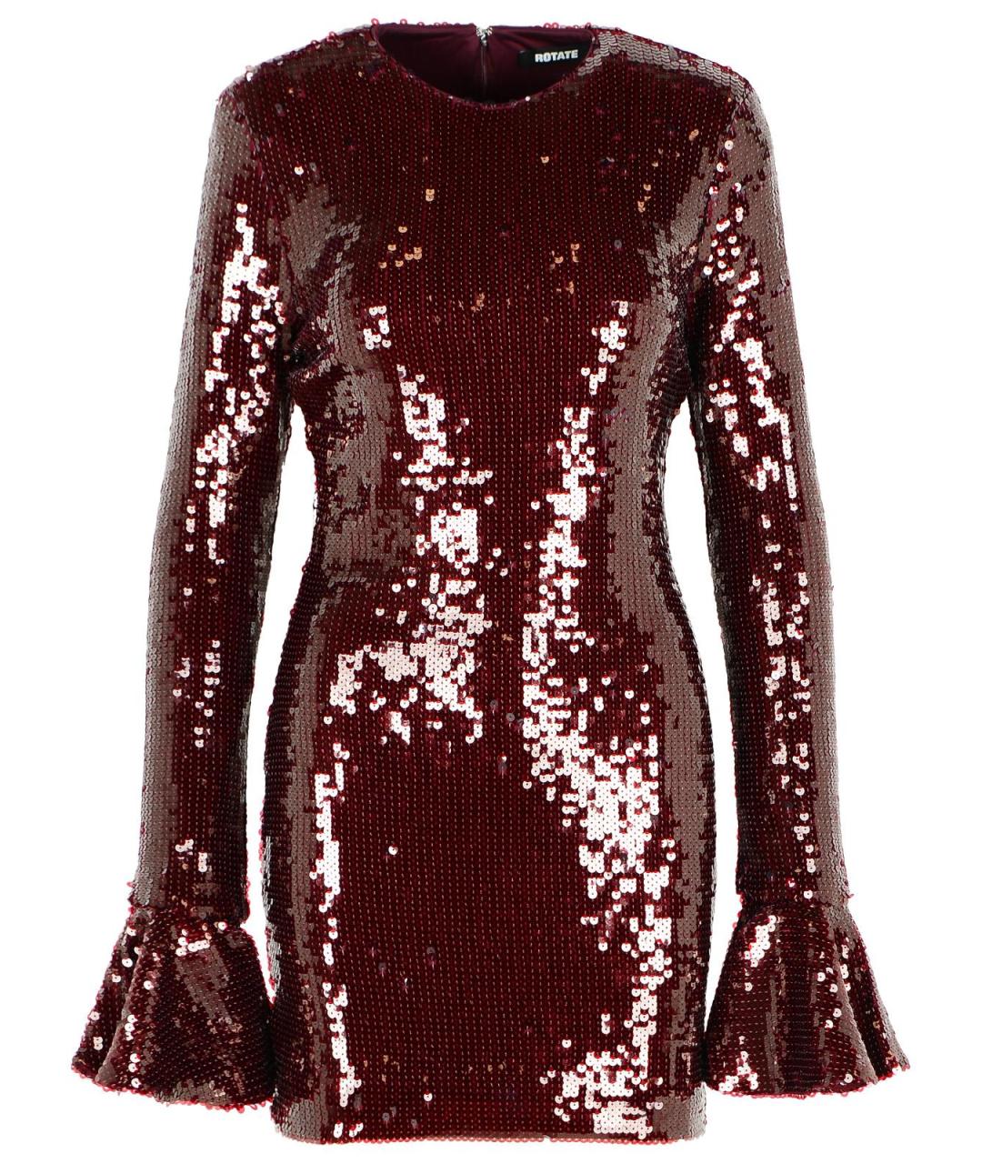 ROTATE Бордовое полиэстеровое вечернее платье, фото 1