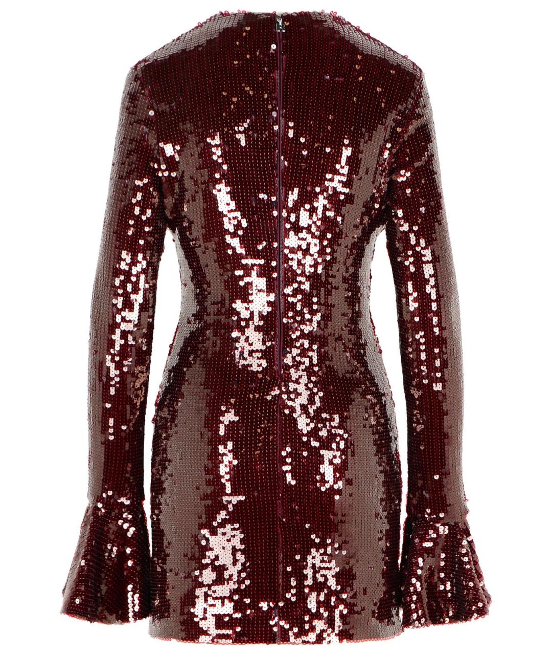 ROTATE Бордовое полиэстеровое вечернее платье, фото 3