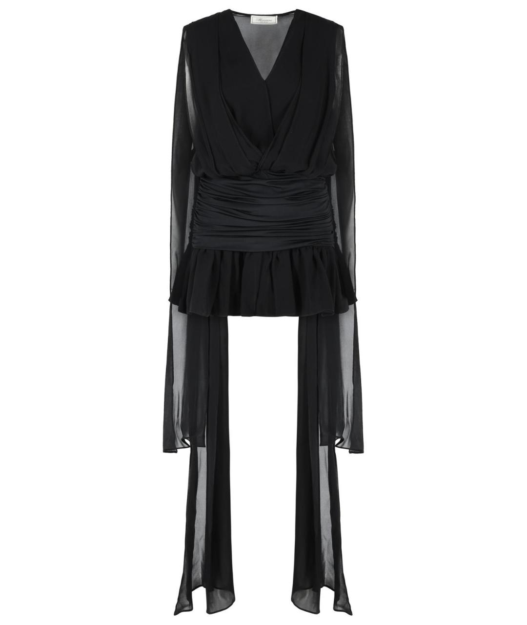 BLUMARINE Черное вискозное коктейльное платье, фото 1