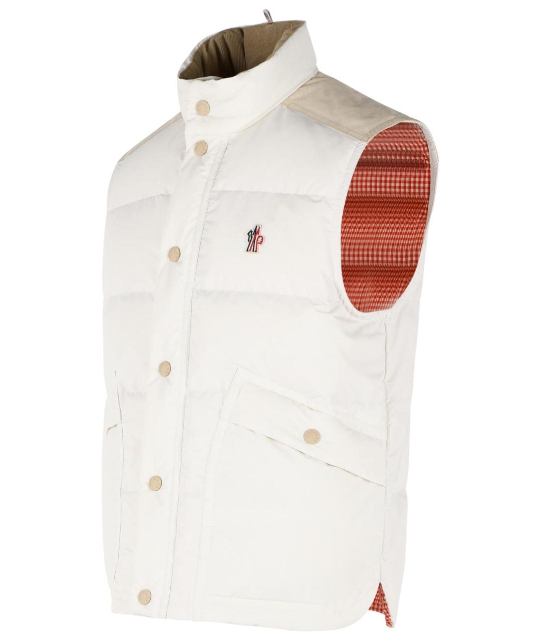 MONCLER GRENOBLE Белый полиэстеровый жилет, фото 2