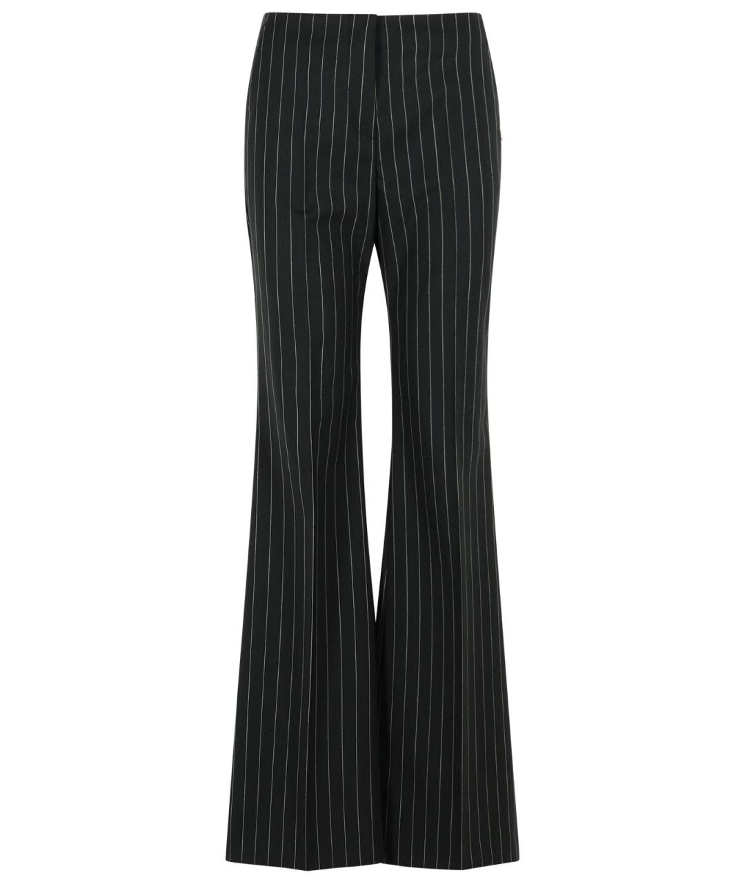 SPORTMAX Черные шерстяные прямые брюки, фото 1