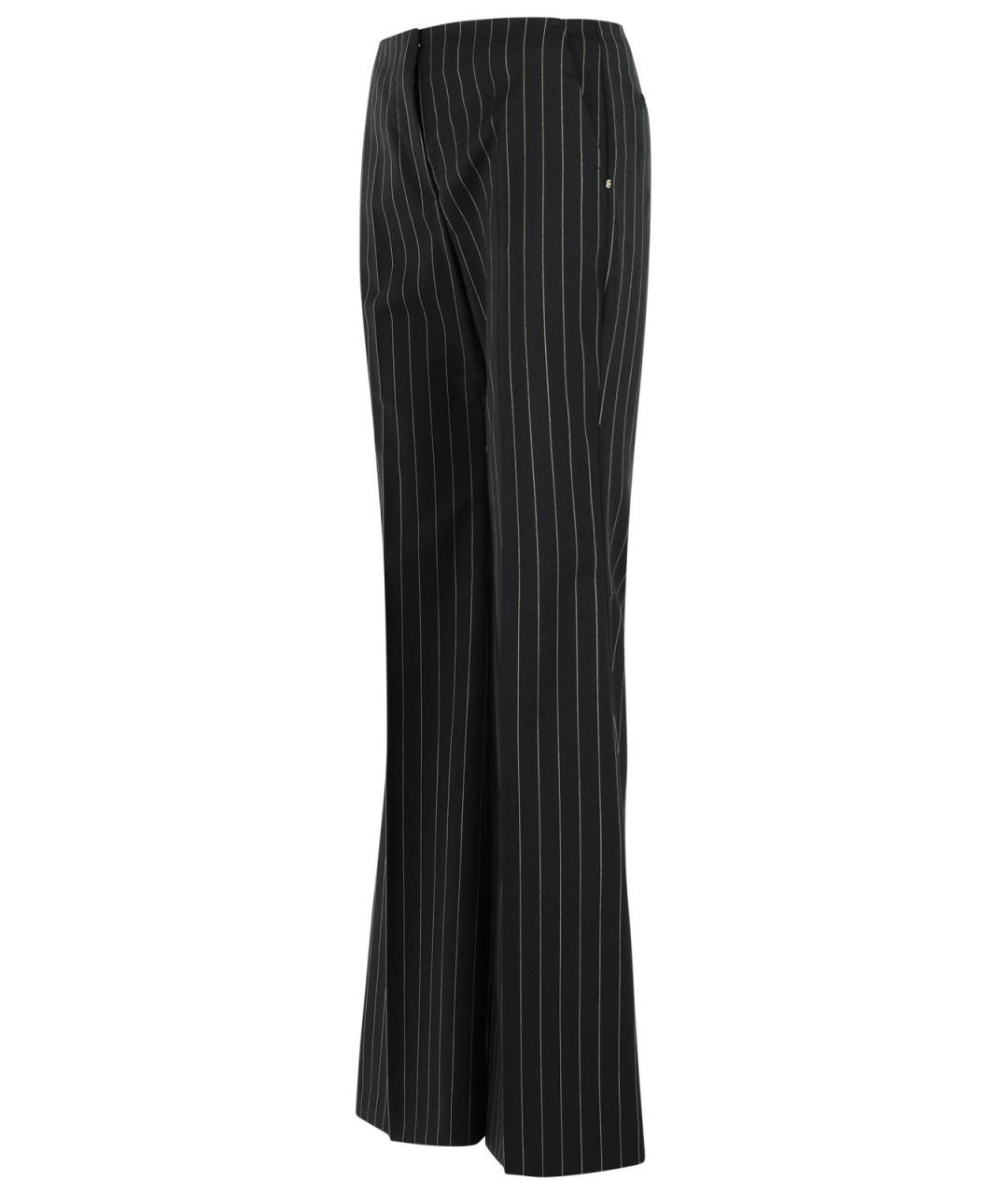 SPORTMAX Черные шерстяные прямые брюки, фото 2