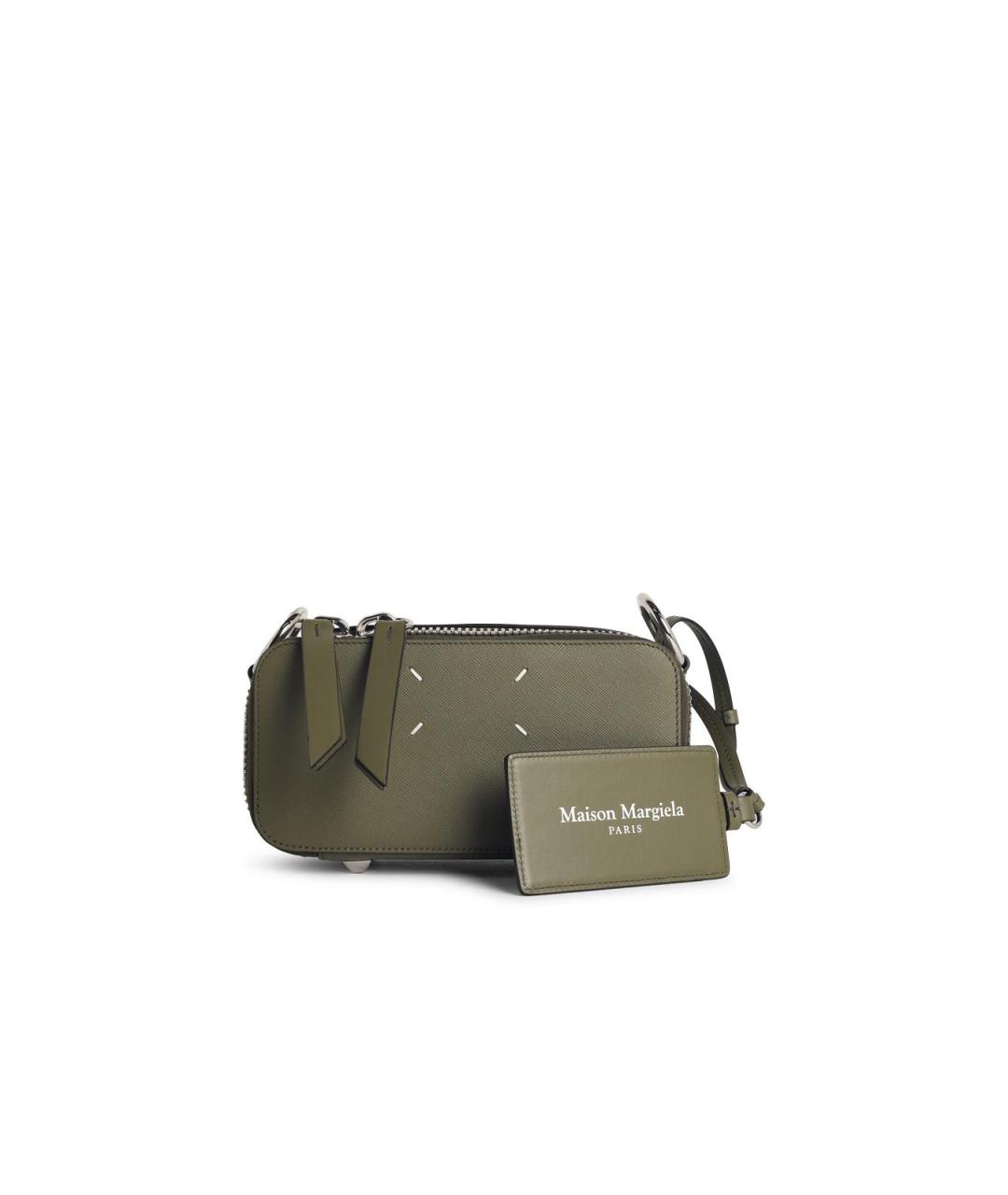MAISON MARGIELA Зеленая кожаная сумка через плечо, фото 1