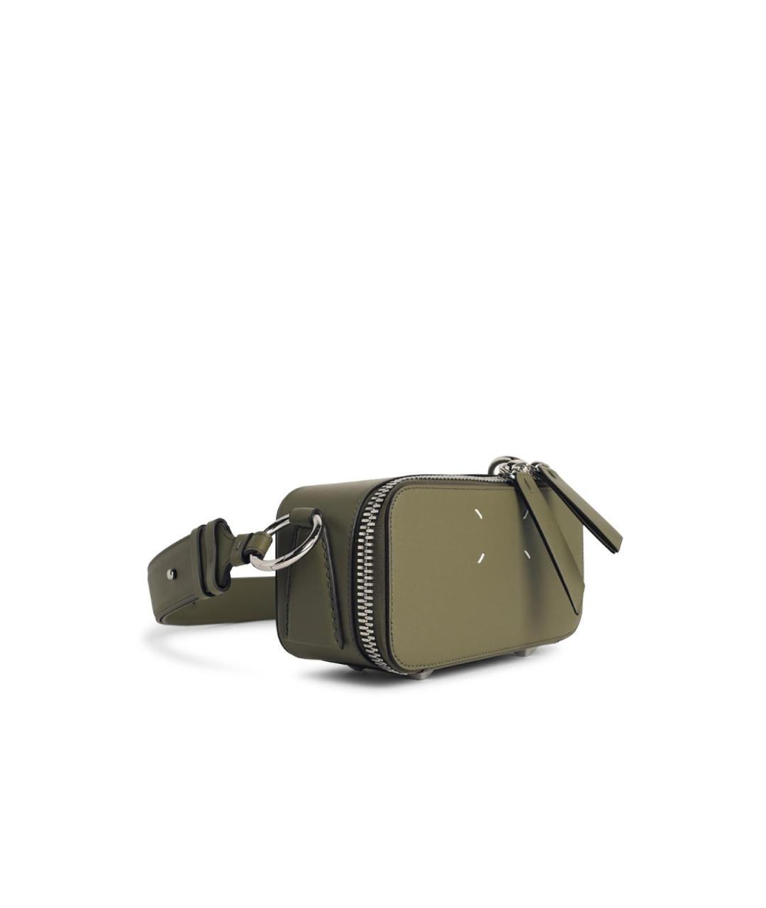 MAISON MARGIELA Зеленая кожаная сумка через плечо, фото 2