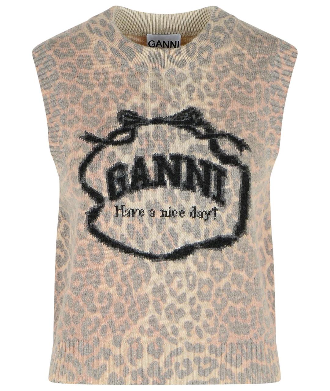 GANNI Коричневая жилетка, фото 1