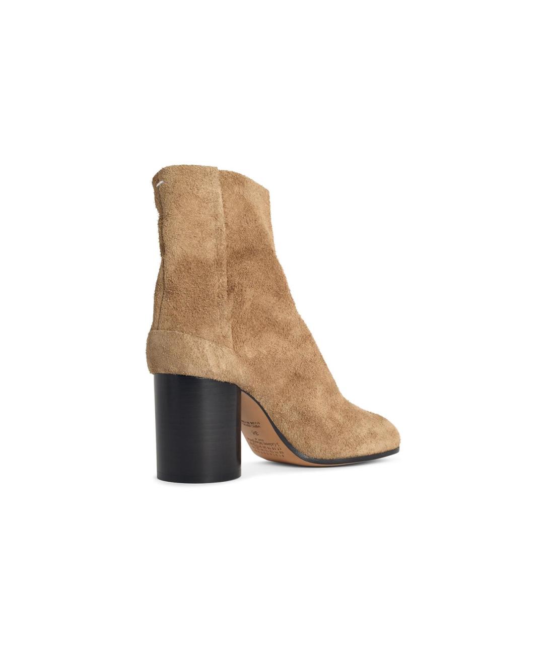 MAISON MARGIELA Бежевые кожаные ботильоны, фото 3
