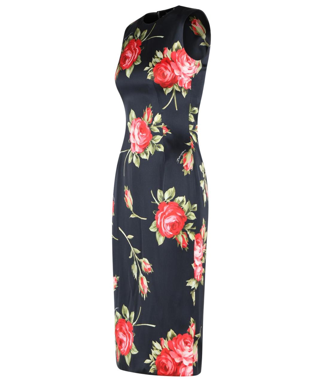 DOLCE&GABBANA Черное вискозное повседневное платье, фото 2