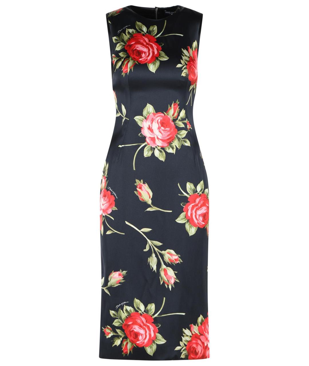 DOLCE&GABBANA Черное вискозное повседневное платье, фото 1