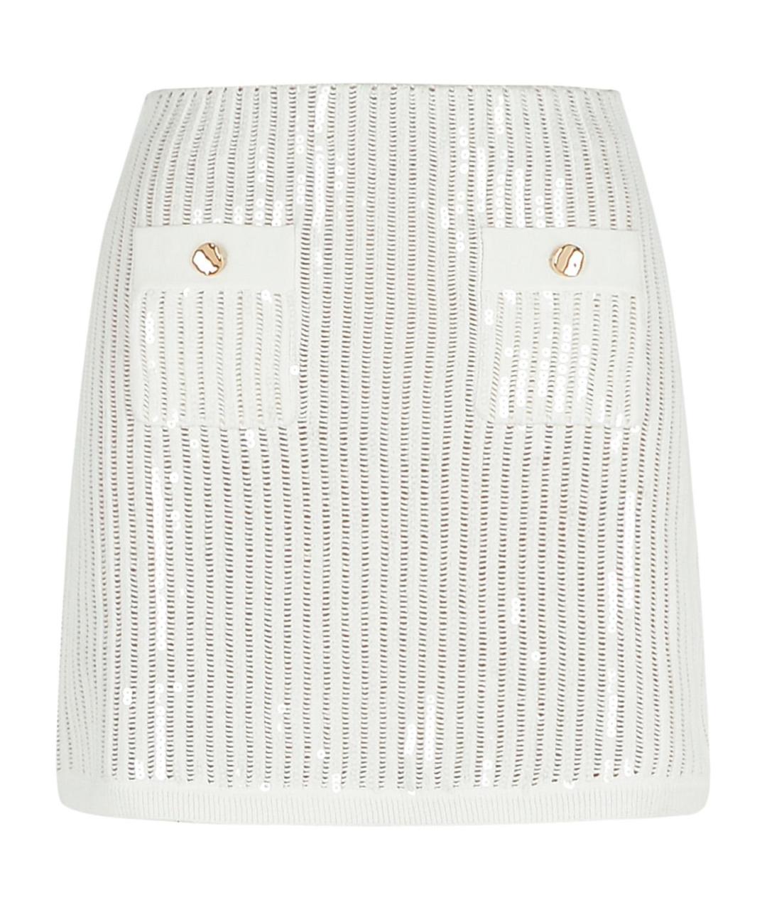 SELF-PORTRAIT Белая хлопковая юбка мини, фото 1