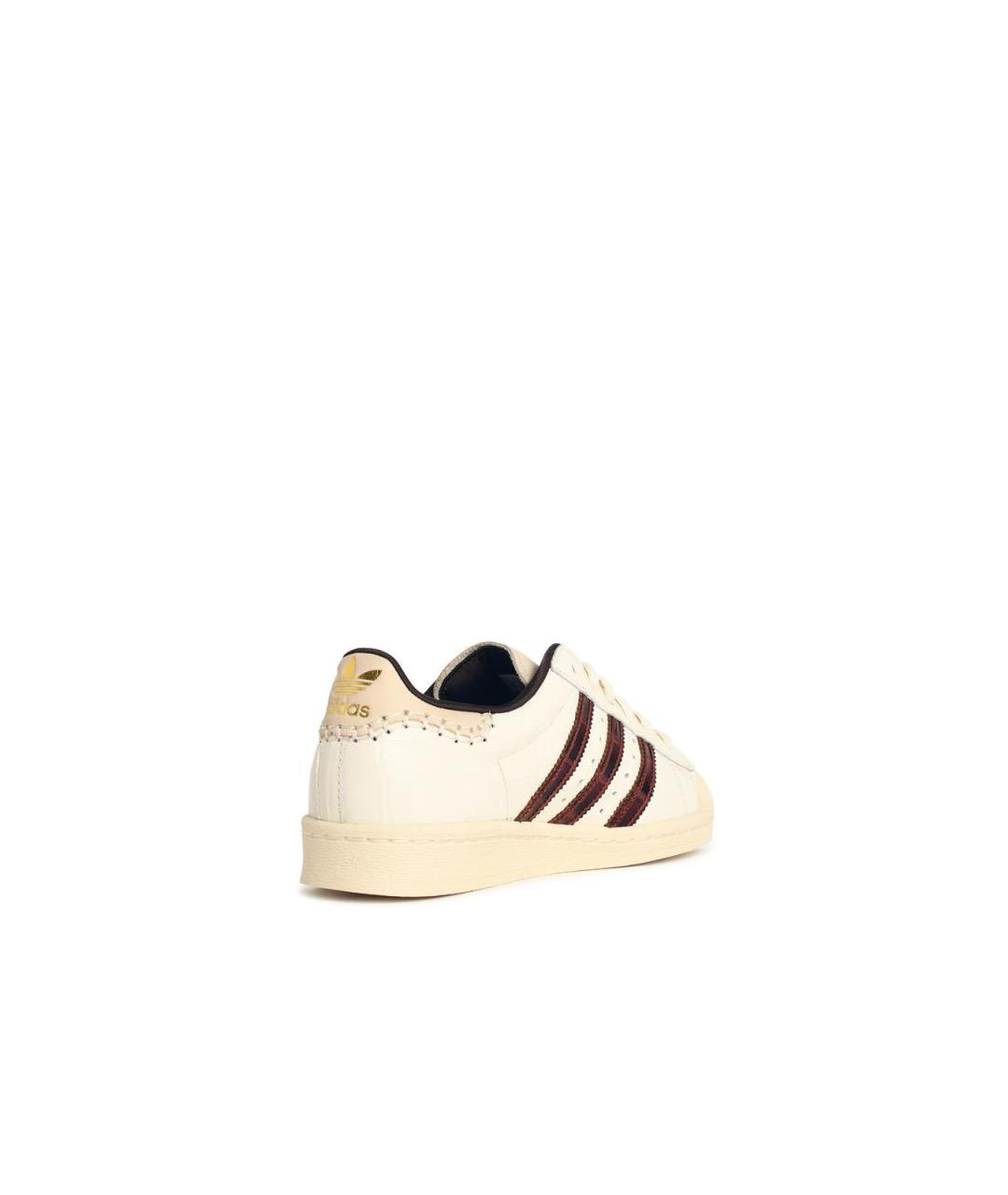 ADIDAS Белые кожаные низкие кроссовки / кеды, фото 3