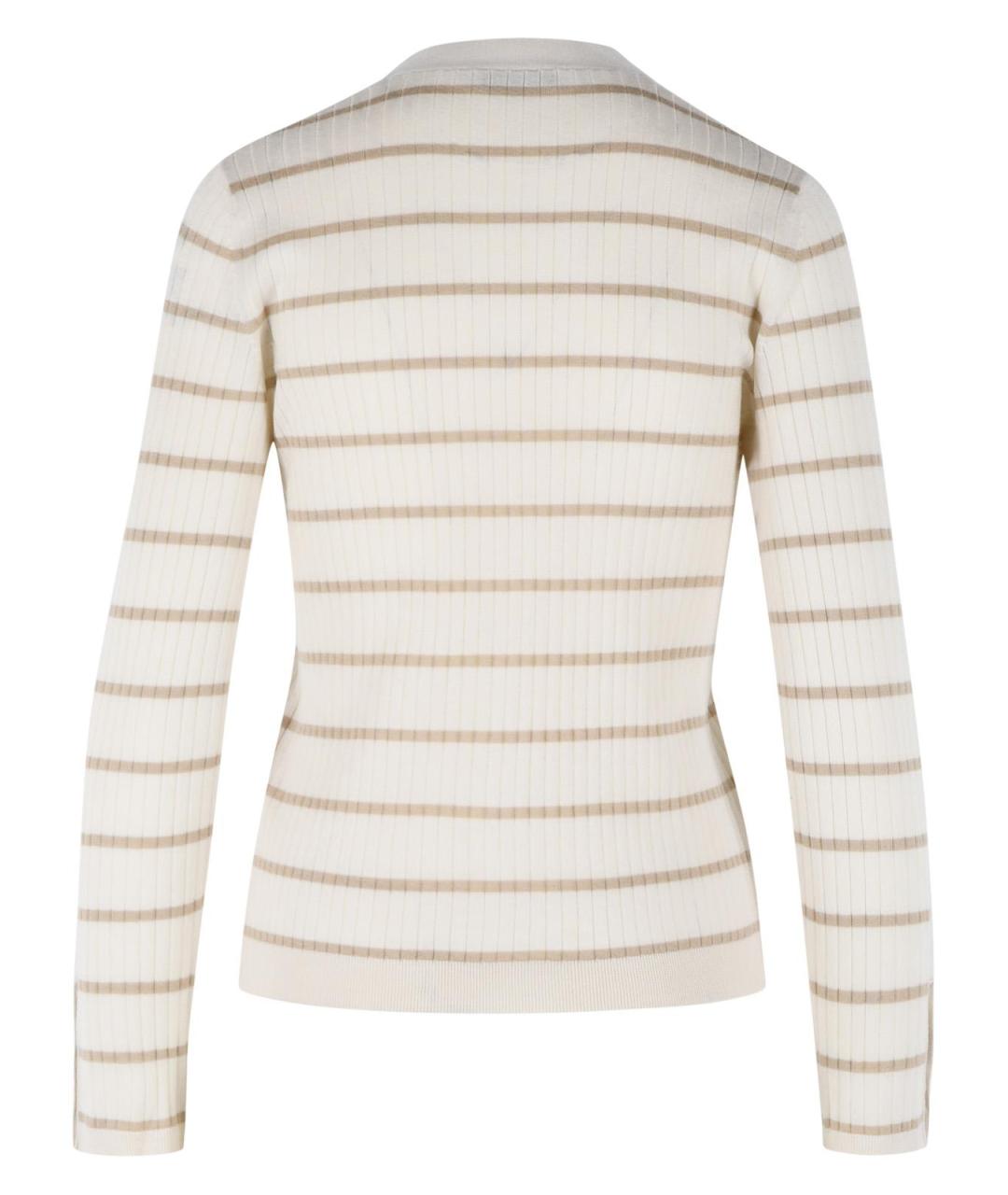 MAX MARA Белый кашемировый кардиган, фото 3