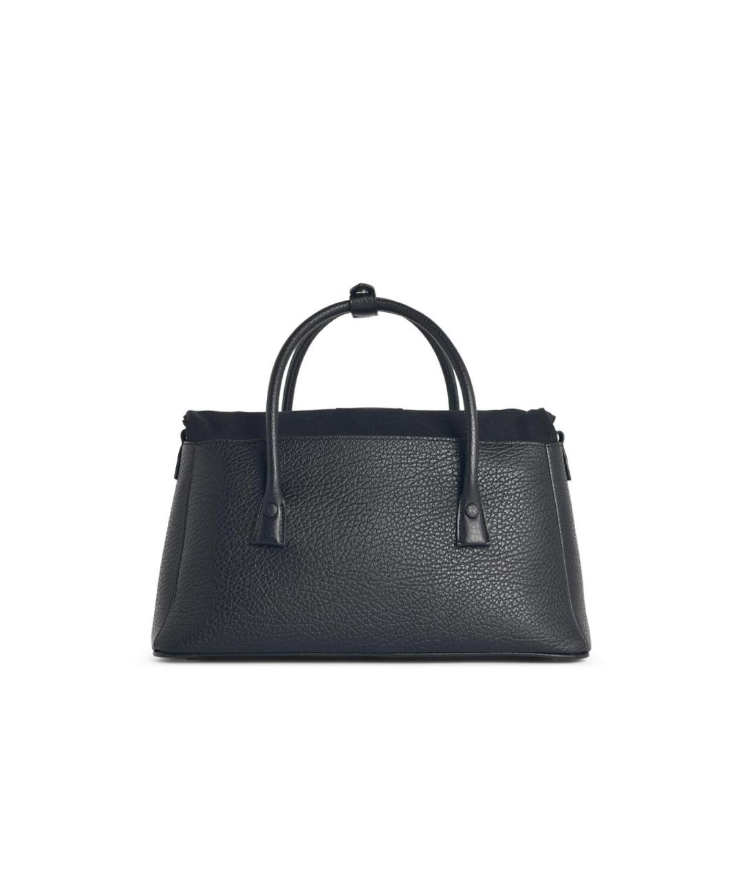 MAISON MARGIELA Черная кожаная сумка тоут, фото 3