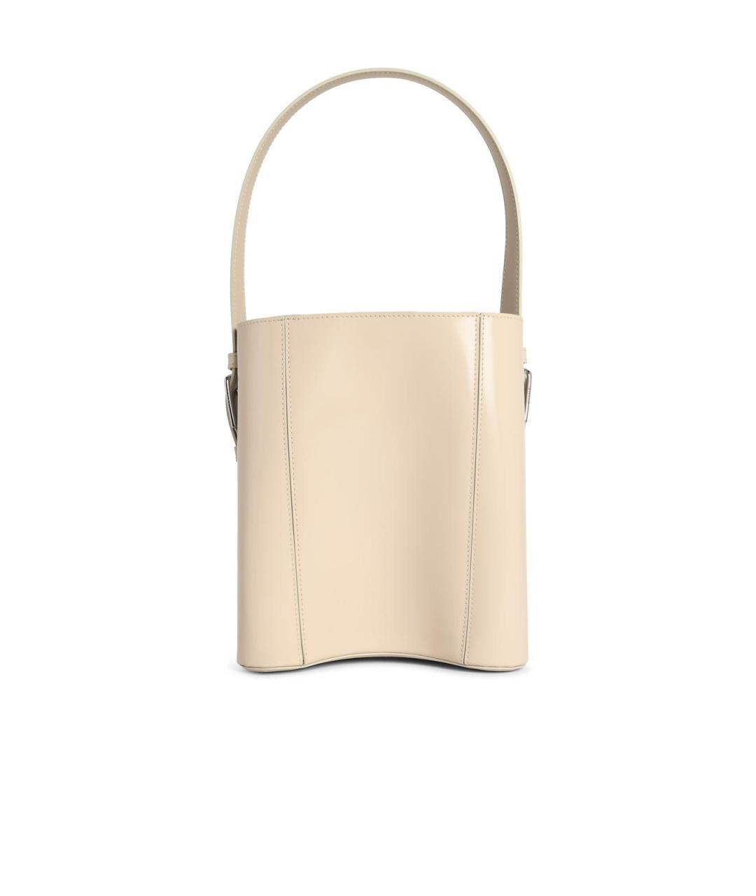 COPERNI Бежевая кожаная сумка с короткими ручками, фото 3