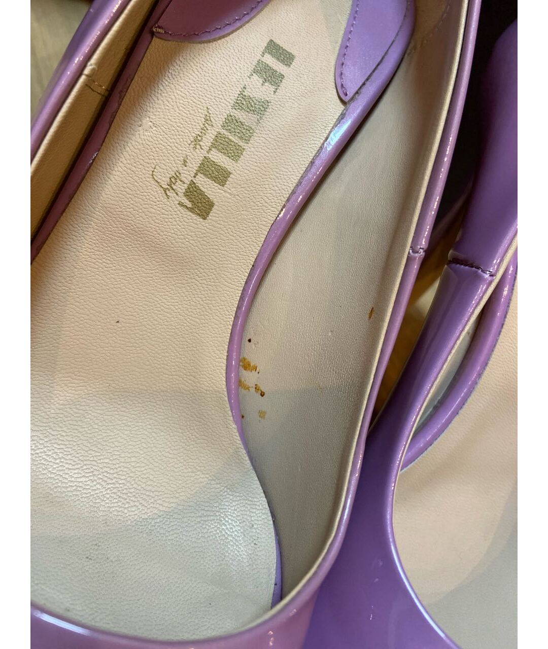 LE SILLA Фиолетовые туфли из лакированной кожи, фото 8