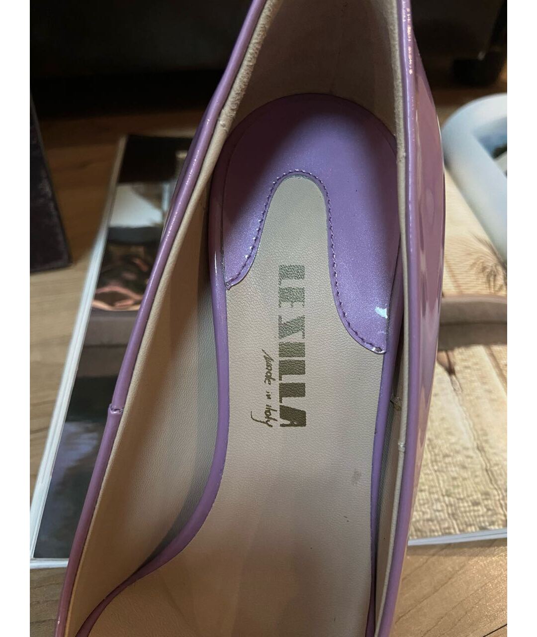 LE SILLA Фиолетовые туфли из лакированной кожи, фото 3