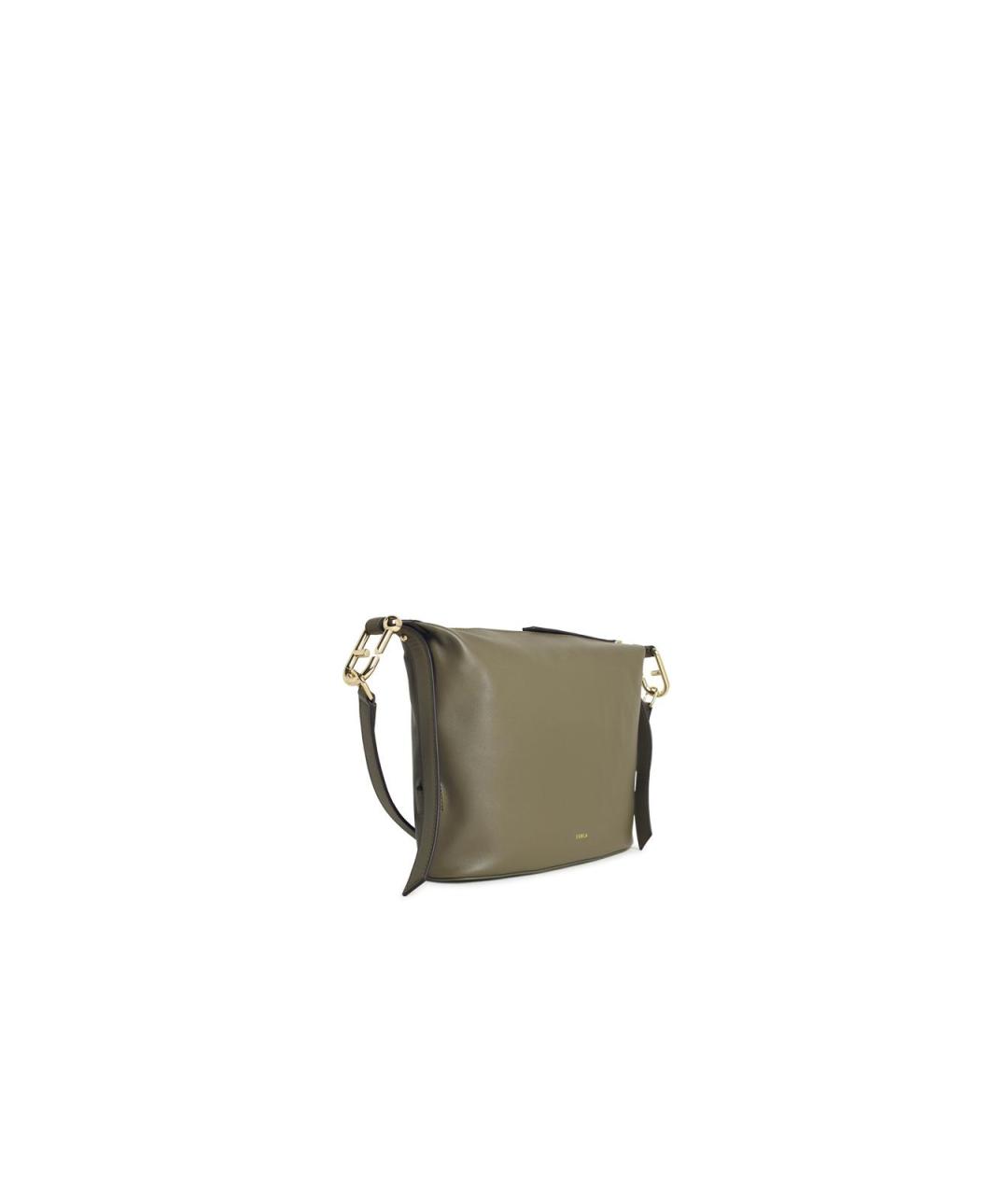 FURLA Зеленая кожаная сумка через плечо, фото 2