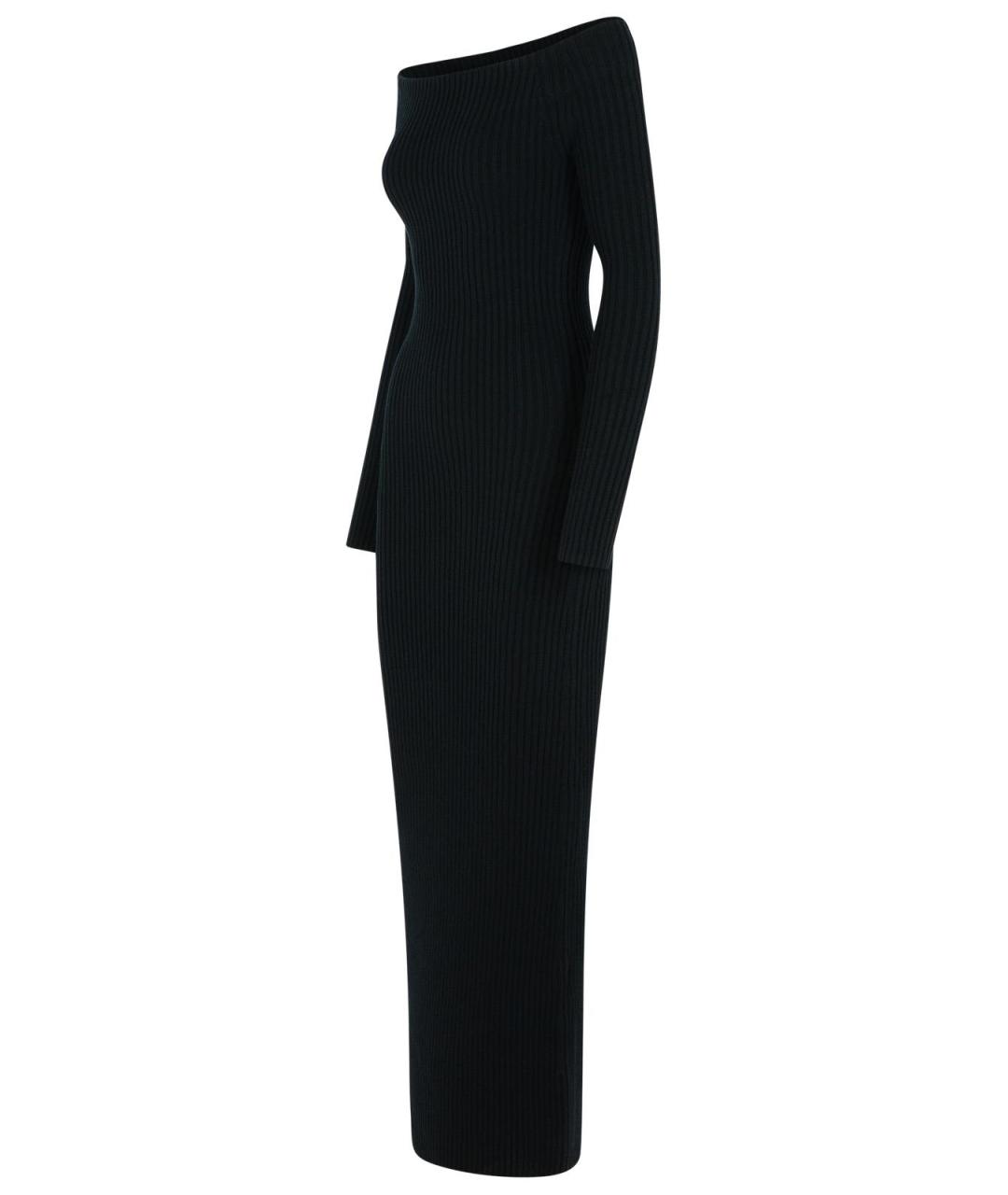 MAX MARA Черное шерстяное повседневное платье, фото 2