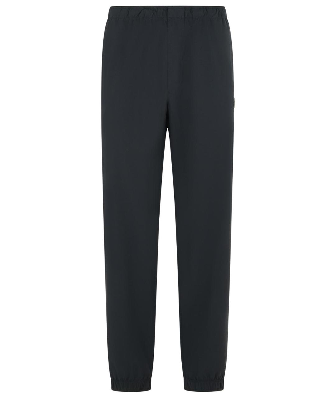 MONCLER Черные полиамидовые повседневные брюки, фото 1