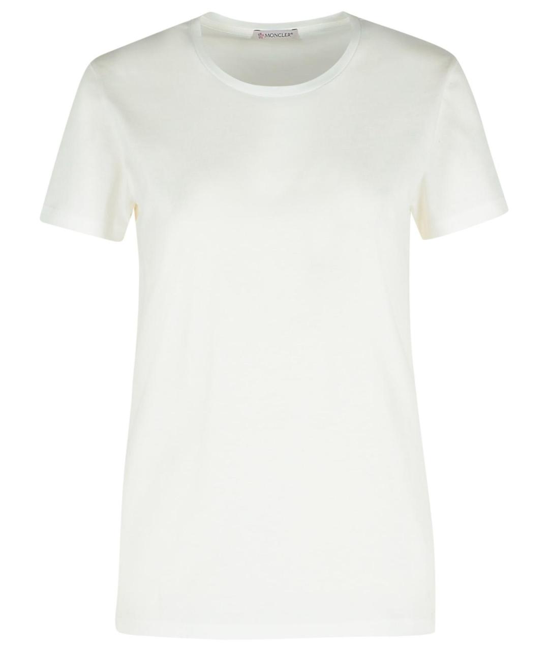 MONCLER Белая хлопковая футболка, фото 1