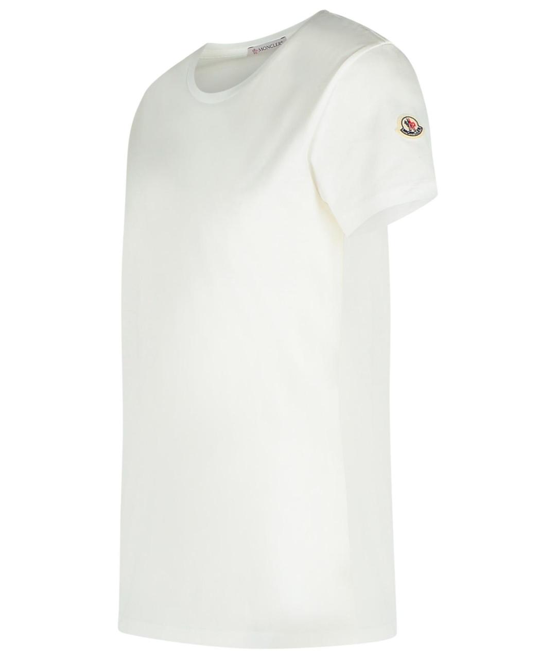 MONCLER Белая хлопковая футболка, фото 2