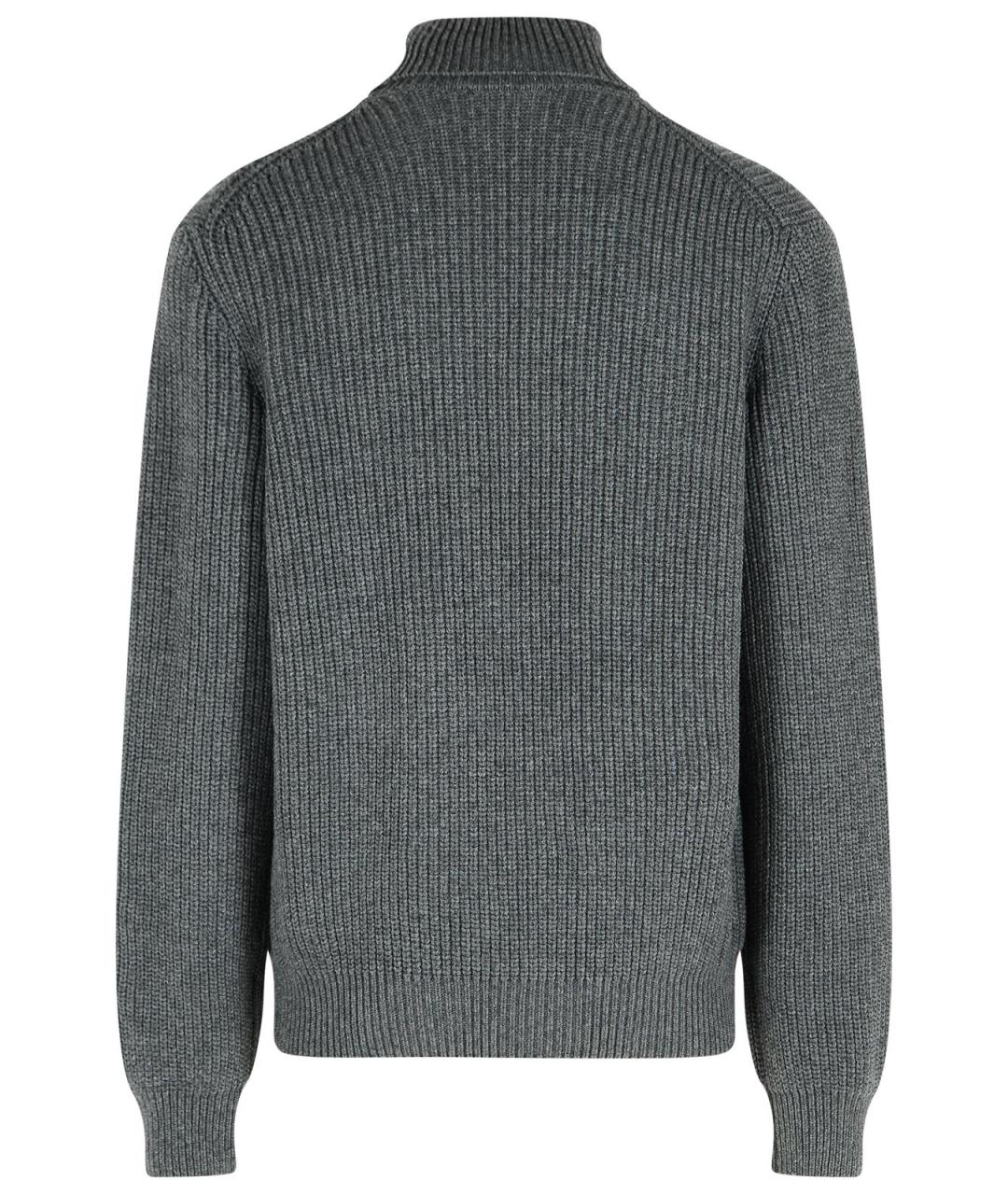 DOLCE&GABBANA Серый шерстяной джемпер / свитер, фото 3