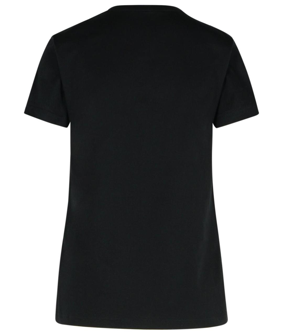 MONCLER Черная хлопковая футболка, фото 3