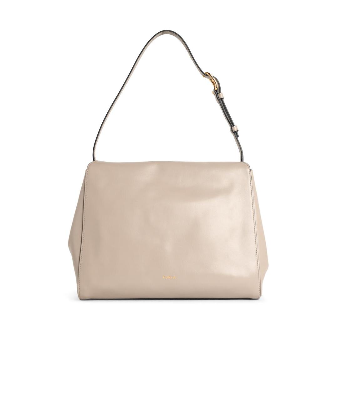 FURLA Серая кожаная сумка через плечо, фото 3