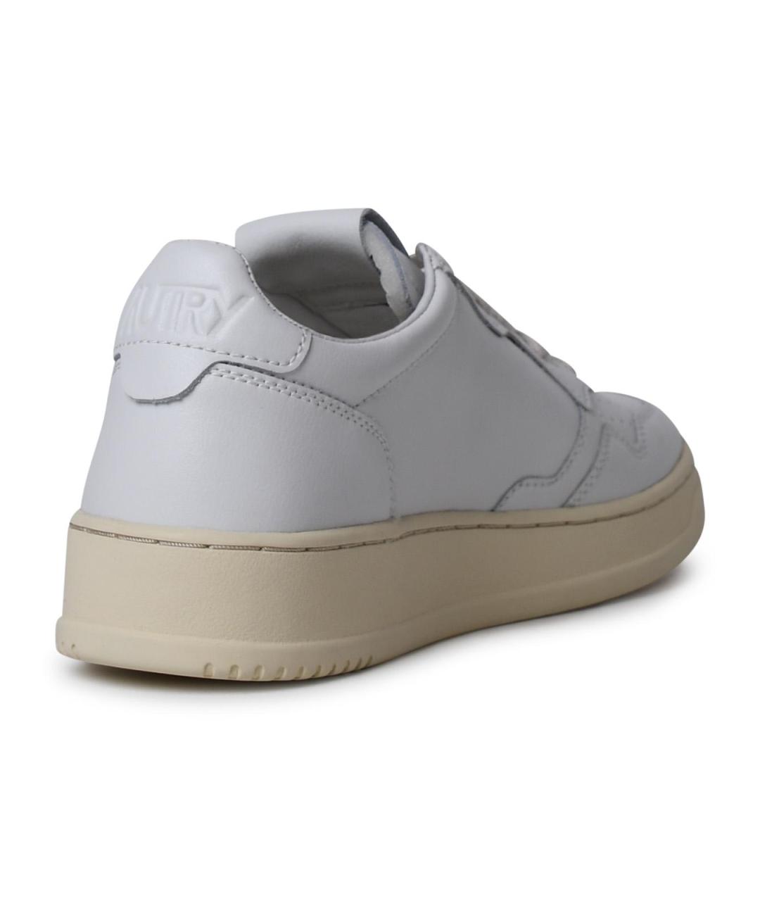 AUTRY Белые кожаные низкие кроссовки / кеды, фото 3