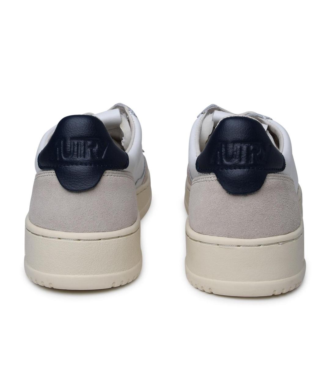 AUTRY Белые кожаные низкие кроссовки / кеды, фото 4