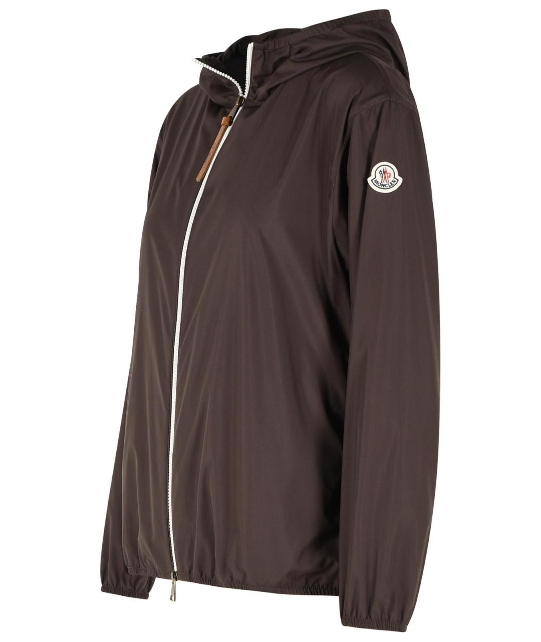 MONCLER Коричневая полиэстеровая куртка, фото 2