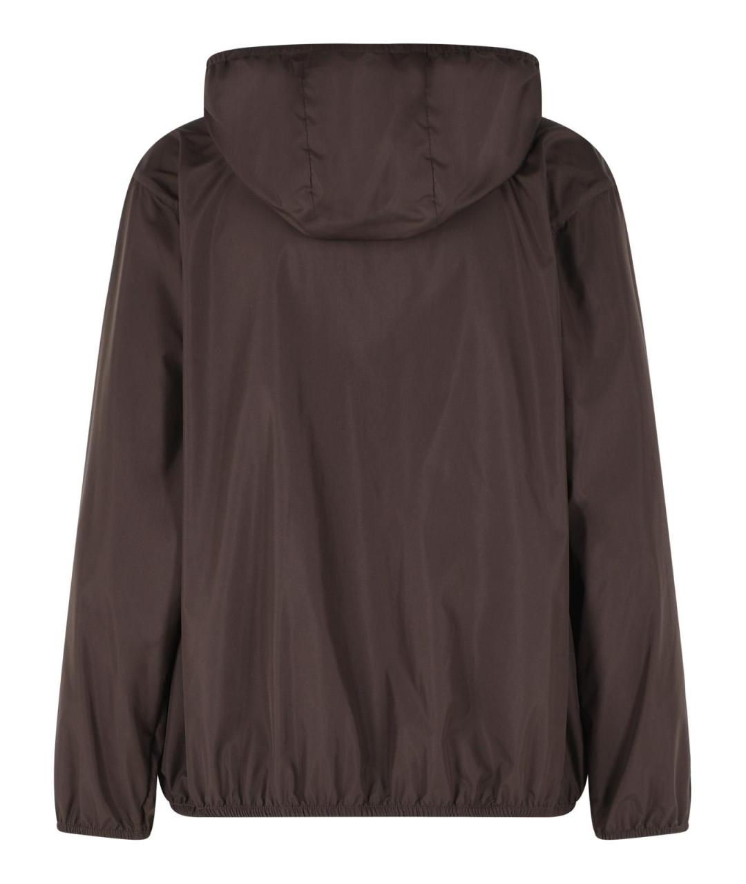 MONCLER Коричневая полиэстеровая куртка, фото 3