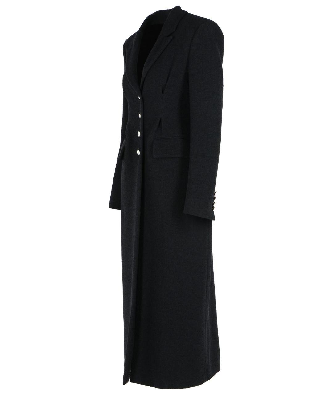 ALESSANDRA RICH Черное шерстяное пальто, фото 2