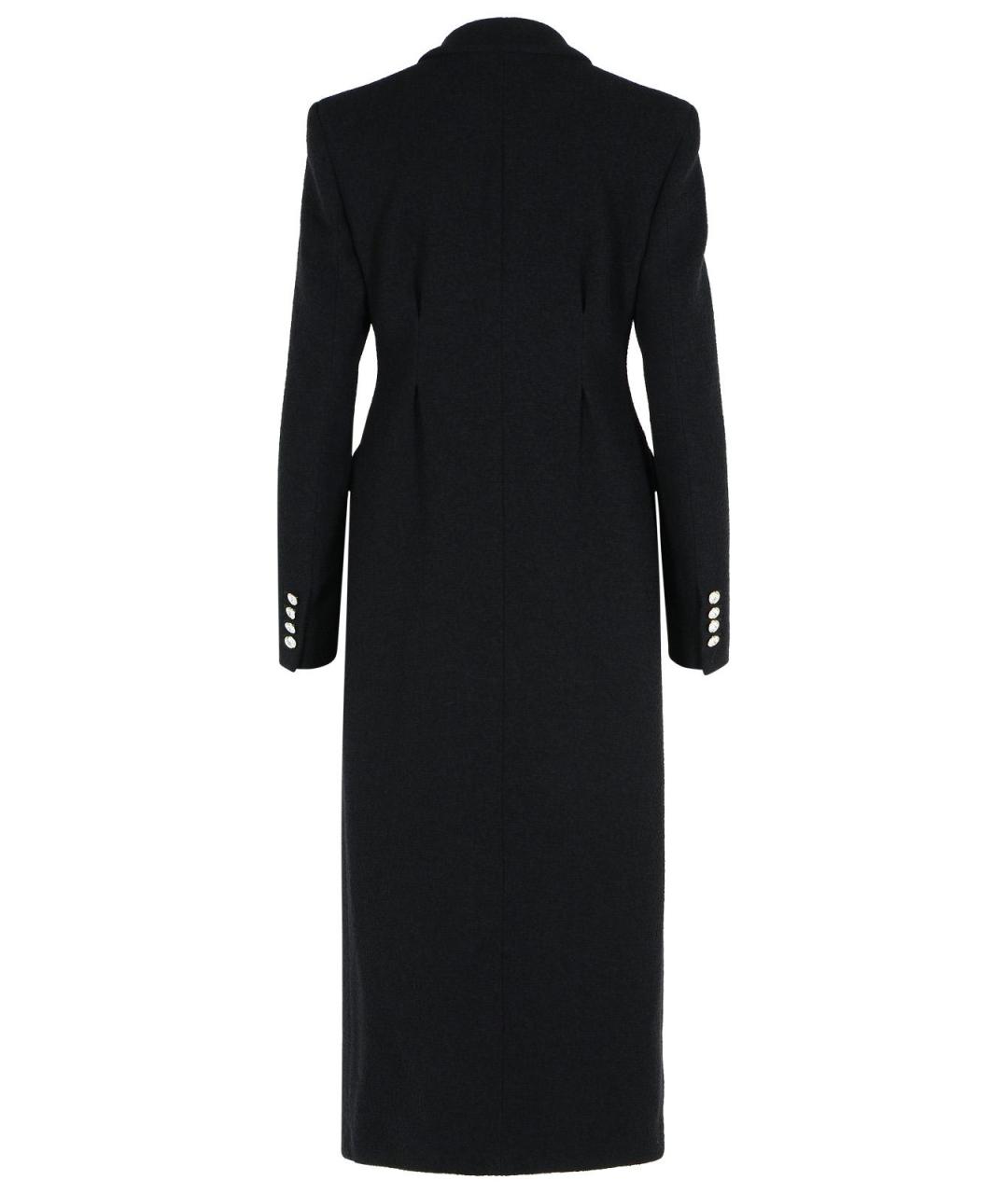 ALESSANDRA RICH Черное шерстяное пальто, фото 3