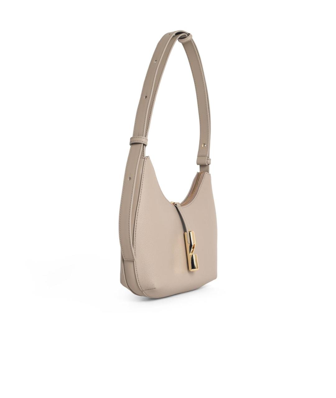 FURLA Серая кожаная сумка через плечо, фото 3