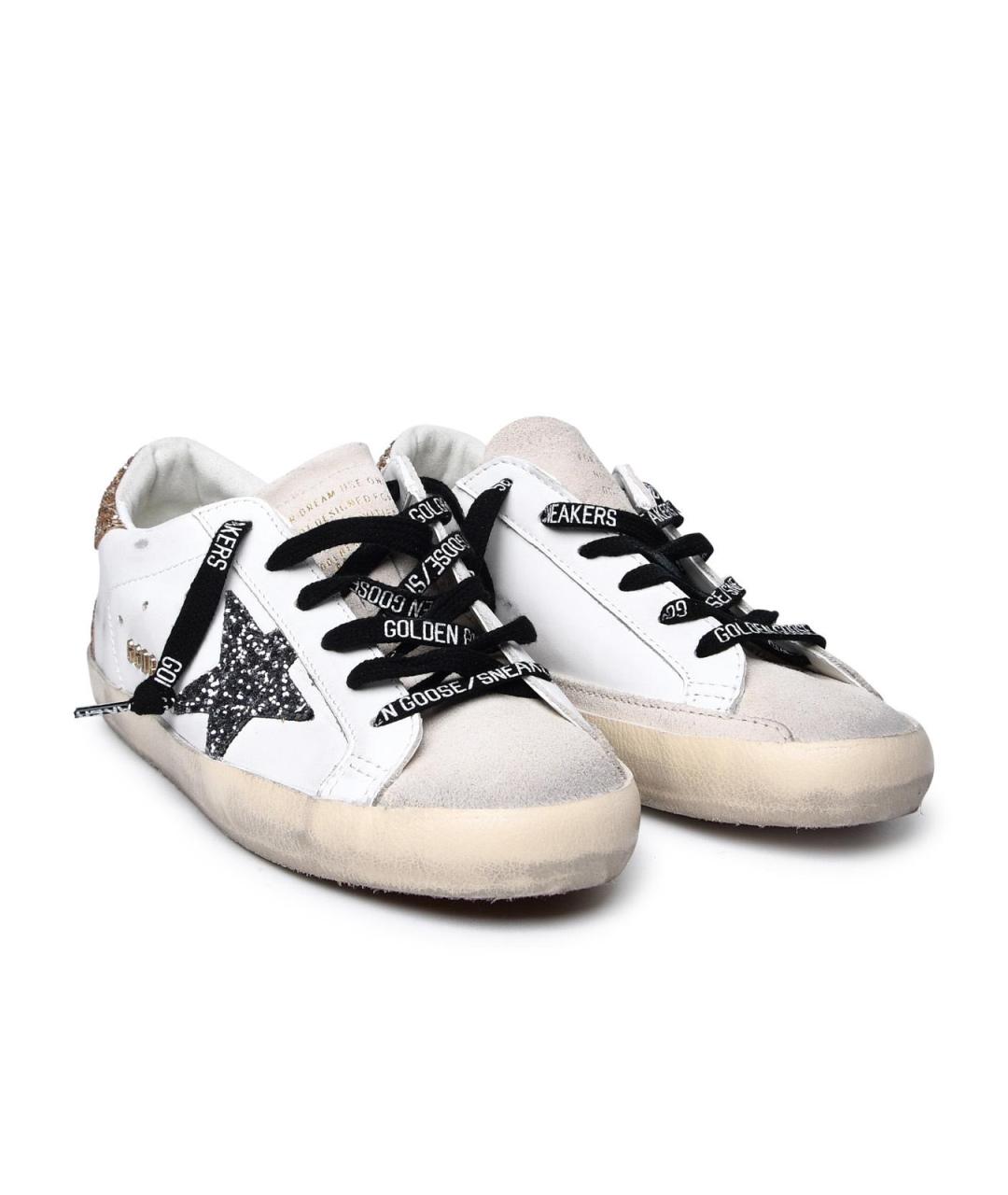 GOLDEN GOOSE Белые кожаные кеды, фото 2