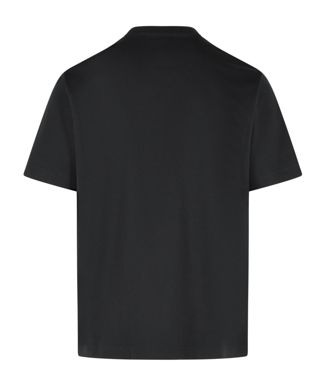 BURBERRY Черная хлопковая футболка, фото 3