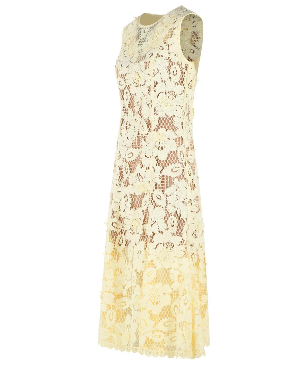 SELF-PORTRAIT Желтое полиэстеровое повседневное платье, фото 2